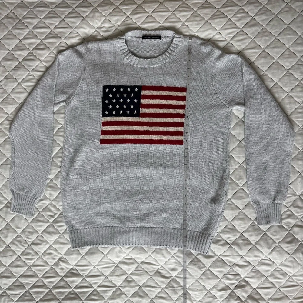 Brandy Melville USA Flag Sweater – Made in Italy – 100% Cotton – One Size (S-L) - Picture 10 of 12